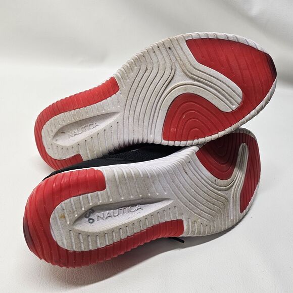 Nautica Vintro Sneakers Size 11 – Red Black Mesh Athletic Shoes Comfort Sole - Picture 8 of 9
